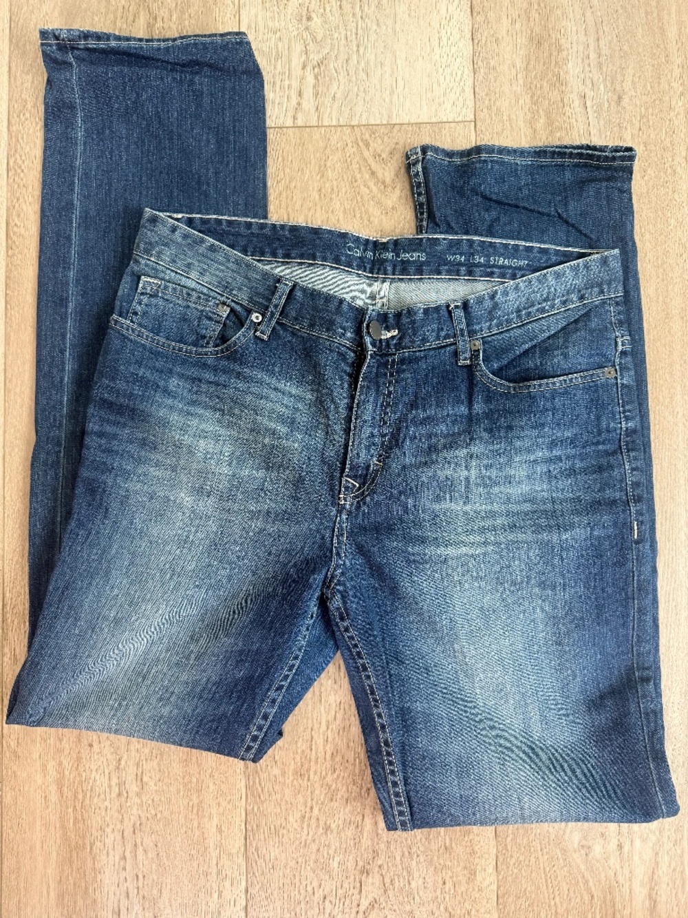 Calvin Klein Jeans Men’s Straight Leg Blue Jeans W34 L34